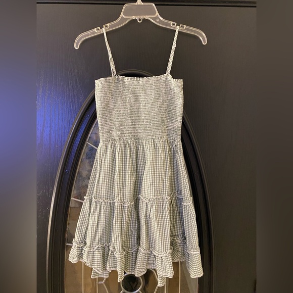 Green Mini Checkered Dress - Picture 4 of 5